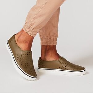 NATIVE Miles Slip on Sneakers in Olive Green Men’s 7